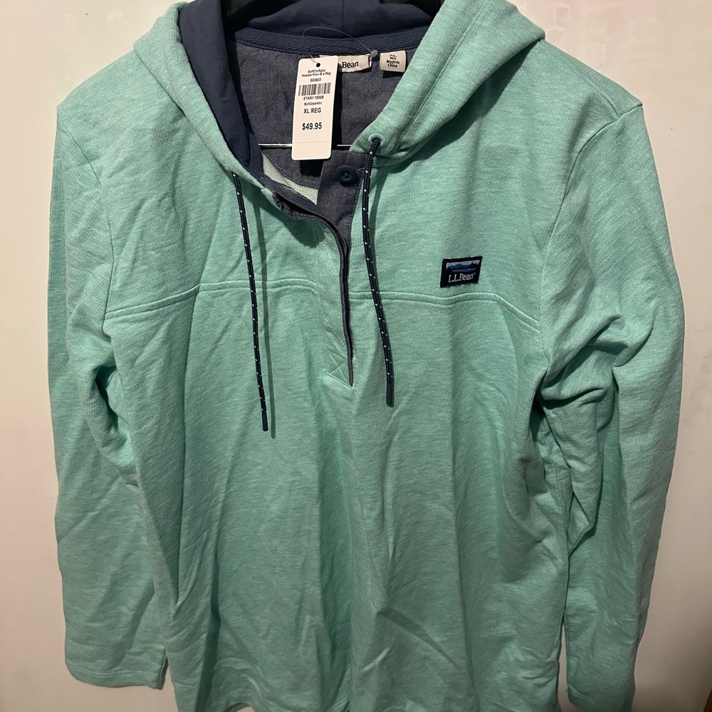 L.L. Bean Mint Hooded Sweatshirt